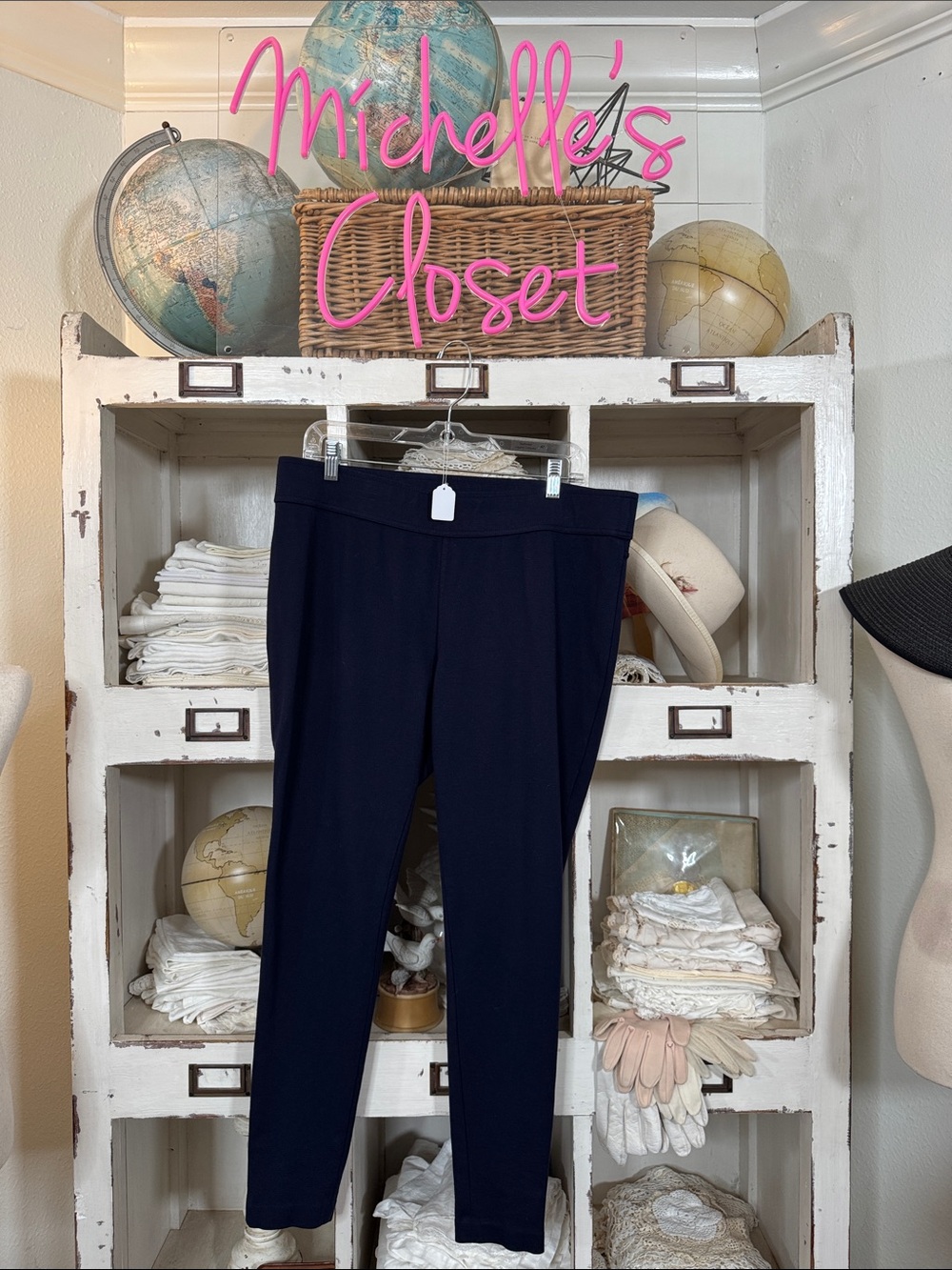 Lauren Ralph Lauren Ponte knit  lpull on pants navy blue